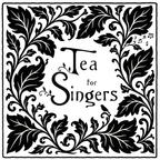 Tea for Singers branded mug with herbal tea and botanicals
